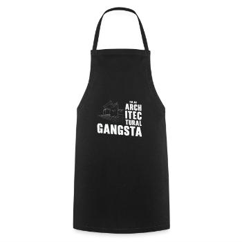 Architektonischer Beruf Gangsta Historische - Kochschürze - Schwarz - Vorne - AI Model Male 185 dark (185cm)
