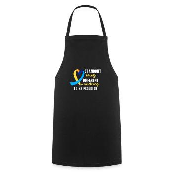 Journée mondiale du syndrome de Down : des énigmes pour - Tablier de cuisine - noir - Devant - AI Model Male 185 dark (185cm)