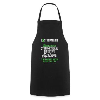 Guerrier de la sensibilisation à la gastroparésie Survivant - Tablier de cuisine - noir - Devant - AI Model Male 185 dark (185cm)
