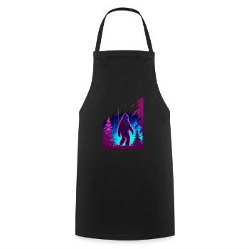 Bassquatch Bigfoot Stargazing Sasquatch Yeti - Cooking Apron - black - Front - AI Model Male 185 dark (185cm)