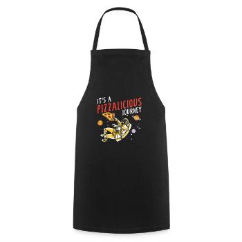 Space Pizza Lover Astronaut Fast Food - Tablier de cuisine - noir - Devant - AI Model Male 185 dark (185cm)