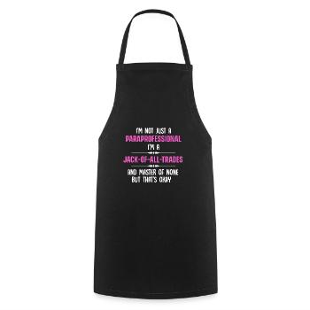 Paraprofessional Teacher Para Educator - Cooking Apron - black - Front - AI Model Male 185 dark (185cm)
