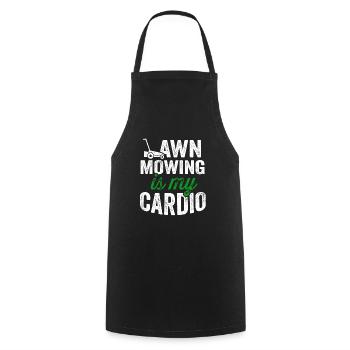 Lawn Mower Mowing Landscaping Landscaper - Cooking Apron - black - Front - AI Model Male 185 dark (185cm)