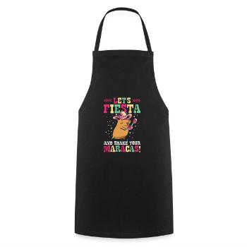 Capybara Mariachi Cinco de Mayo Fiesta - Tablier de cuisine - noir - Devant - AI Model Male 185 dark (185cm)