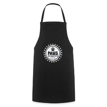 Sensibilisation à la maladie d’Alzheimer Pet Purple Ribbon Pattes - Tablier de cuisine - noir - Devant - AI Model Male 185 dark (185cm)