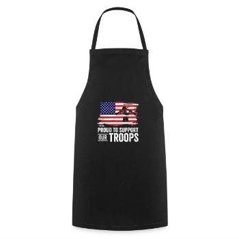 USA Independence Military Heroes Soldier Freedom - Cooking Apron - black - Front - AI Model Male 185 dark (185cm)