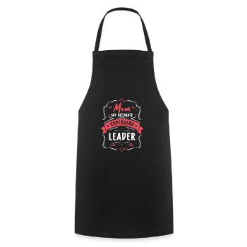 Mothers Day Super Mom Superhero Grandma Heroine - Cooking Apron - black - Front - AI Model Male 185 dark (185cm)