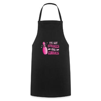 Bowling Femmes Bowler Ball Strike - Tablier de cuisine - noir - Devant - AI Model Male 185 dark (185cm)