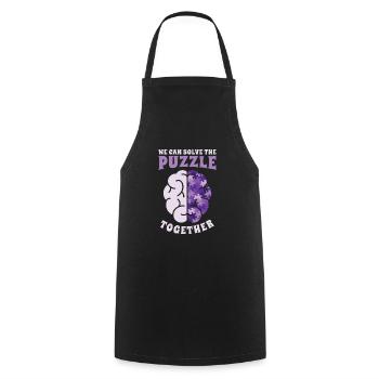 Infirmière Alzheimer’s Awareness Medical - Tablier de cuisine - noir - Devant - AI Model Male 185 dark (185cm)