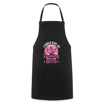 Bowling Frauen Bowler Kugel Strike - Kochschürze - Schwarz - Vorne - AI Model Male 185 dark (185cm)