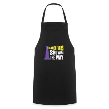 Caregiver Alzheimer's Awareness Medical Caregiving - Cooking Apron - black - Front - AI Model Male 185 dark (185cm)