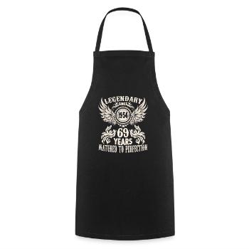 Vintage birthday shirt 69 years birthday retro - Cooking Apron - black - Front - AI Model Male 185 dark (185cm)