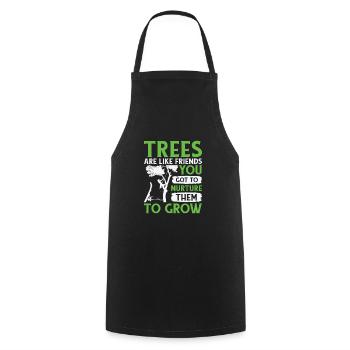 Arborist Tree Cutter Chainsaw Lumberjack - Cooking Apron - black - Front - AI Model Male 185 dark (185cm)