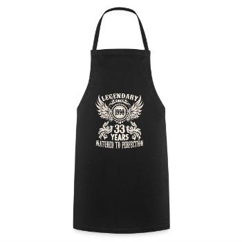 33 years birthday honorary day cradle festival - Cooking Apron - black - Front - AI Model Male 185 dark (185cm)