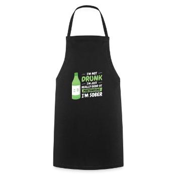 Soju Korean Wine Drink Korea - Cooking Apron - black - Front - AI Model Male 185 dark (185cm)
