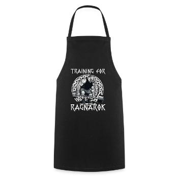 Entraînement viking pour Ragnarok Warrior Vikings - Tablier de cuisine - noir - Devant - AI Model Male 185 dark (185cm)