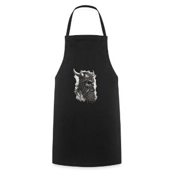 Viking Pagan Northman Pagan Viking - Cooking Apron - black - Front - AI Model Male 185 dark (185cm)