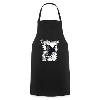 Horror Krampus T-Shirt Mystische Weihnachtsfigur - Kochschürze - Schwarz - Vorne - AI Model Male 185 dark (185cm)