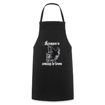 Horror Krampus T-Shirt Böser Weihnachtsbrauch - Kochschürze - Schwarz - Vorne - AI Model Male 185 dark (185cm)