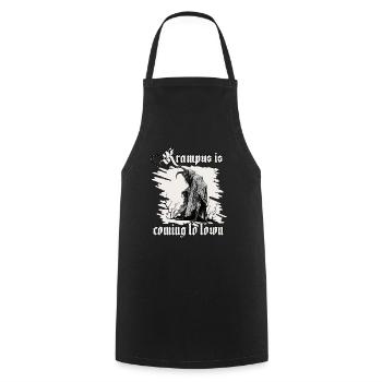 Krampus T-Shirt für die gruseligste Zeit des - Kochschürze - Schwarz - Vorne - AI Model Male 185 dark (185cm)