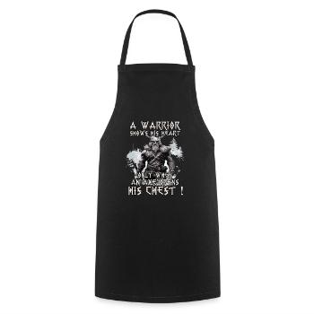 Nordic Mythology Viking Warrior Warrior Cult - Cooking Apron - black - Front - AI Model Male 185 dark (185cm)