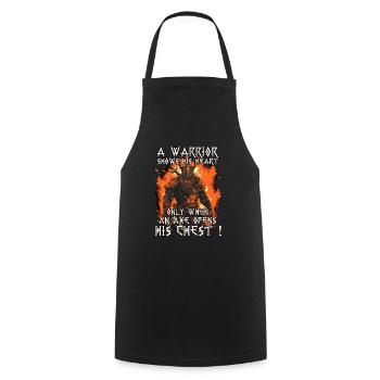 Berserk Rage Unstoppable Viking Rage. - Cooking Apron - black - Front - AI Model Male 185 dark (185cm)