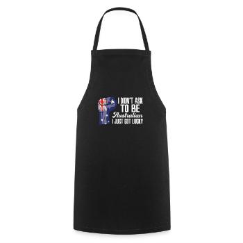 Fierté australienne Drapeau australien cultivé - Tablier de cuisine - noir - Devant - AI Model Male 185 dark (185cm)