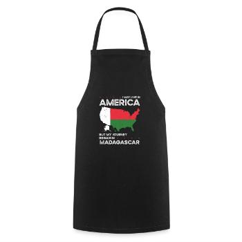 Madagascar American Patriot USA cultivé - Tablier de cuisine - noir - Devant - AI Model Male 185 dark (185cm)