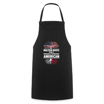 Maltais American Patriot États-Unis cultivé - Tablier de cuisine - noir - Devant - AI Model Male 185 dark (185cm)