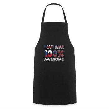 Czech American Patriot USA Grown Czech Republic - Cooking Apron - black - Front - AI Model Male 185 dark (185cm)