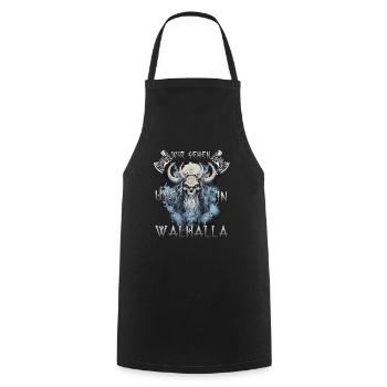 Walhalla Krieger Das Geschenk für Wikinger - Kochschürze - Schwarz - Vorne - AI Model Male 185 dark (185cm)