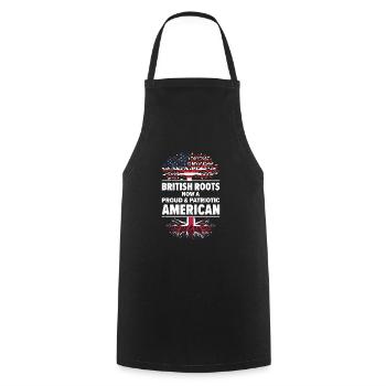 British American Patriot États-Unis cultivé - Tablier de cuisine - noir - Devant - AI Model Male 185 dark (185cm)