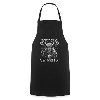 Walhalla Krieger Geschenk für stolze Wikinger-Fans - Kochschürze - Schwarz - Vorne - AI Model Male 185 dark (185cm)