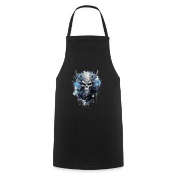 Cadeau de guerrier Valhalla pour les Fans de Viking - Tablier de cuisine - noir - Devant - AI Model Male 185 dark (185cm)