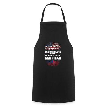 Samoan American Patriot USA Grown Samoa US Flag - Cooking Apron - black - Front - AI Model Male 185 dark (185cm)