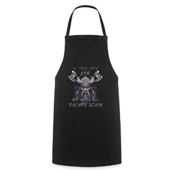 Valhalla warriors gift to a warrior culture - Cooking Apron - black - Front - AI Model Male 185 dark (185cm)