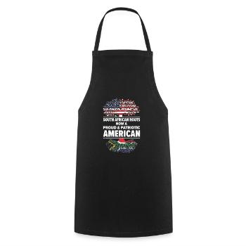 Südafrikanischer amerikanischer Patriot USA - Kochschürze - Schwarz - Vorne - AI Model Male 185 dark (185cm)