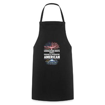 Uruguayen American Patriot USA cultivé - Tablier de cuisine - noir - Devant - AI Model Male 185 dark (185cm)