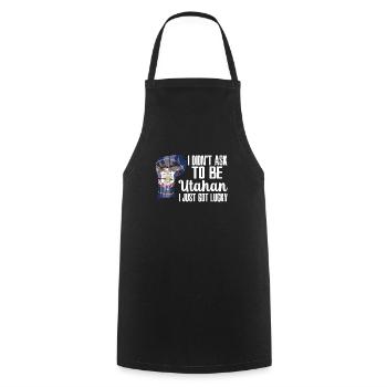 Utahan American US Patriot USA Grown Utah Flag - Cooking Apron - black - Front - AI Model Male 185 dark (185cm)