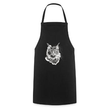 Maine coon Katzenbesitzer Geschenk Katzenhalter - Kochschürze - Schwarz - Vorne - AI Model Male 185 dark (185cm)