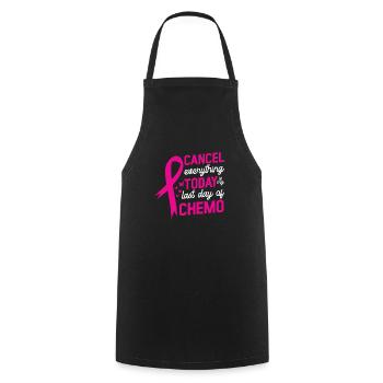 Breast Cancer Awareness Week Breast Cancer Ribbon - Cooking Apron - black - Front - AI Model Male 185 dark (185cm)