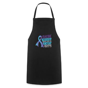 Mental Health Support Week Suicide Prevention - Cooking Apron - black - Front - AI Model Male 185 dark (185cm)