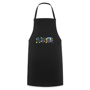 RPG Cube Role Playing Game Side Quest - Cooking Apron - black - Front - AI Model Male 185 dark (185cm)