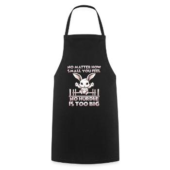 Kaninhop adventure: agility for your rabbit - Cooking Apron - black - Front - AI Model Male 185 dark (185cm)