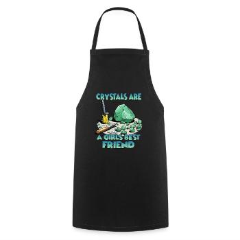 Crystal Shiny surprises to give as a gift - Cooking Apron - black - Front - AI Model Male 185 dark (185cm)