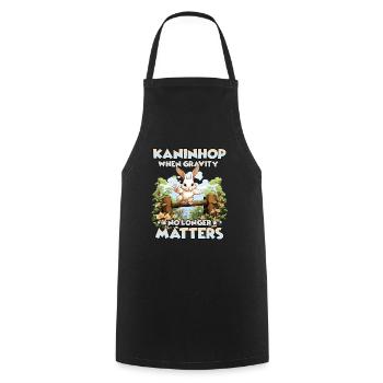 JoyfulHops Joy of jumping with these rabbit hops - Cooking Apron - black - Front - AI Model Male 185 dark (185cm)