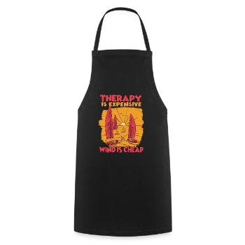 sail captain sail hobby yacht sailor - Cooking Apron - black - Front - AI Model Male 185 dark (185cm)