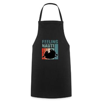 plaisancier voyage à la voile pour marin épingle - Tablier de cuisine - noir - Devant - AI Model Male 185 dark (185cm)