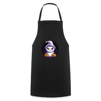 Halloween decoration kawaii cat Halloween gift - Cooking Apron - black - Front - AI Model Male 185 dark (185cm)