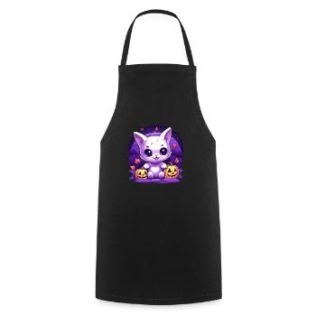 Costume d'Halloween pour chat Kawaii pour les - Tablier de cuisine - noir - Devant - AI Model Male 185 dark (185cm)